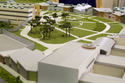 Scale model of the new hospital