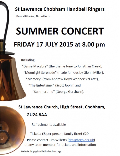 St Lawrence Handbell Ringers Summer Concert 2015